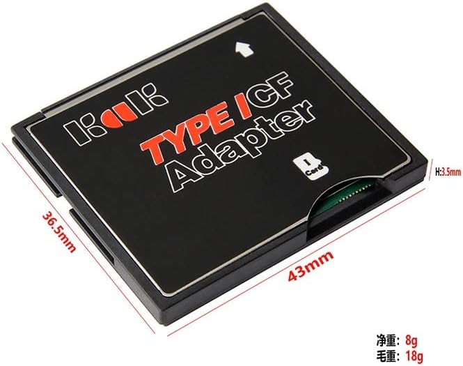 Mustpoint Single Slot Micro TF to CF Adapter Compact Card Holder Type I Card Converter Black - Image 2